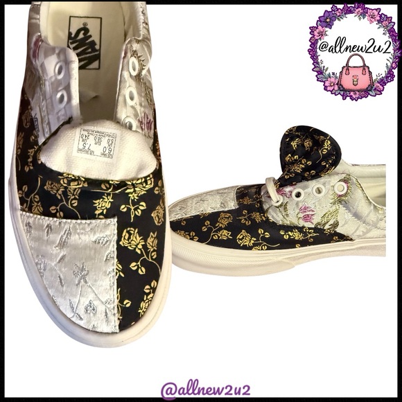 • New Vans Era Brocade *Multi HP* Patchwork NEW Size 7.5 Cream Multicolor Shoes - Picture 6 of 17